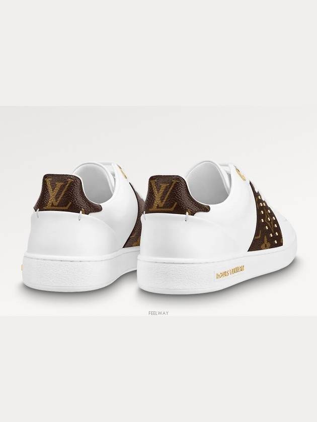 Frontrow Low Top Sneakers White Brown - LOUIS VUITTON - BALAAN 4