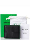 Intrecciato Bifold Half Wallet Black - BOTTEGA VENETA - BALAAN 4