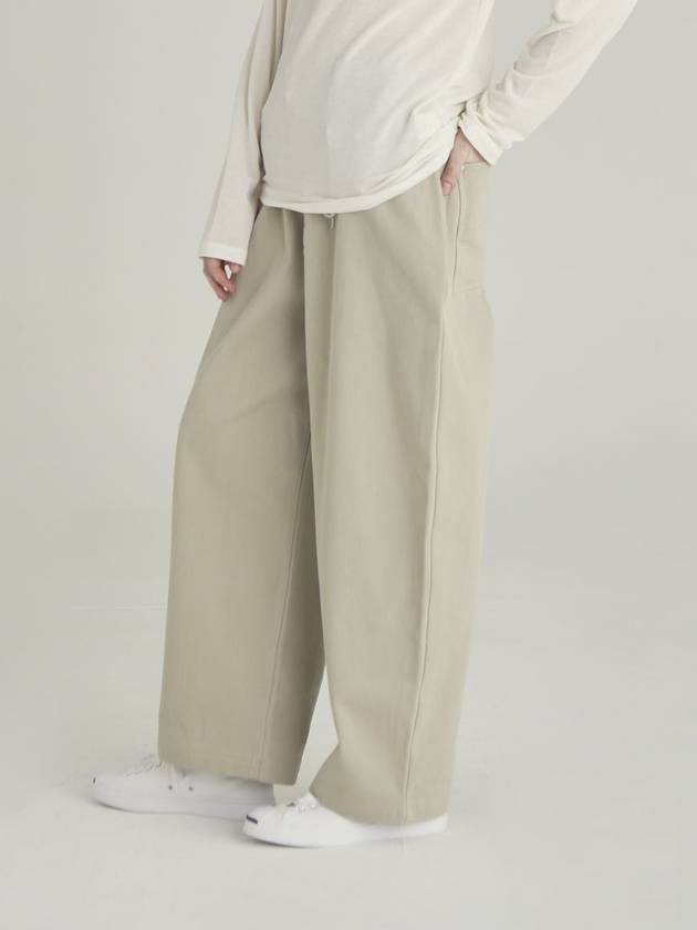 Women's Wide Banding Balloon Pants Cream Color - MOTH - BALAAN 2