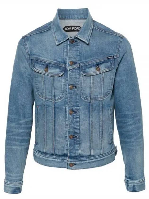 Logo Patch Denim Jacket Blue - TOM FORD - BALAAN 2