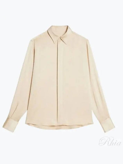 Classic Silk Long Sleeve Shirt Vanilla - AMI - BALAAN 2