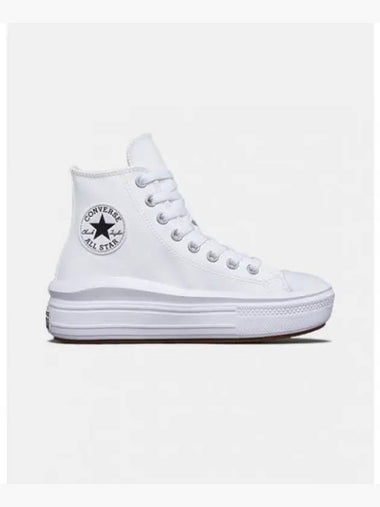 Chuck Taylor All Star Move Leather High Top Sneakers White - CONVERSE - BALAAN 1