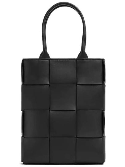 Cassette Intrecciato Mini Tote Bag Black - BOTTEGA VENETA - BALAAN 2