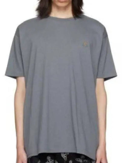 ORB Logo Cotton Short Sleeve T-Shirt Grey - VIVIENNE WESTWOOD - BALAAN 2