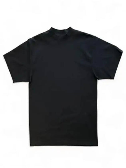 Cotton Crew Neck Short Sleeve T-Shirt Navy - BALENCIAGA - BALAAN 2