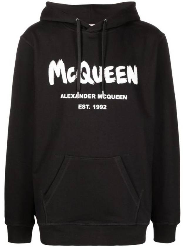 Graffiti Logo Hoodie Black - ALEXANDER MCQUEEN - BALAAN 2