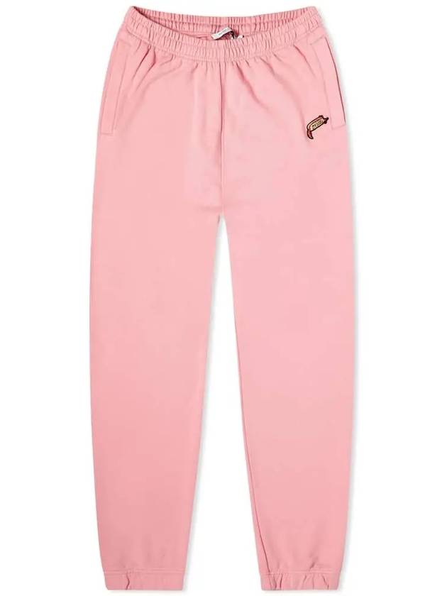 Men's Logo Jogger Cotton Track Pants Pink - MAISON KITSUNE - BALAAN 2