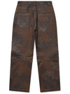 Morning Star PantsBrown Unisex Stitched Straight Pants - PHOS333 - BALAAN 3