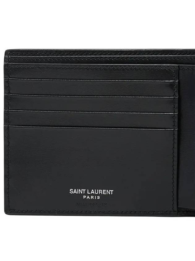 East/West Wallet In Smooth Leather Black - SAINT LAURENT - BALAAN.