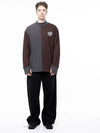 Men s M243MT04CH Circular Reverse Wool Half Neck Sweatshirt Brown Charcoal - CHANCE'S NOI - BALAAN 6