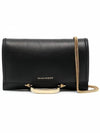 Logo Story Leather Chain Clutch Bag Black - ALEXANDER MCQUEEN - BALAAN 1