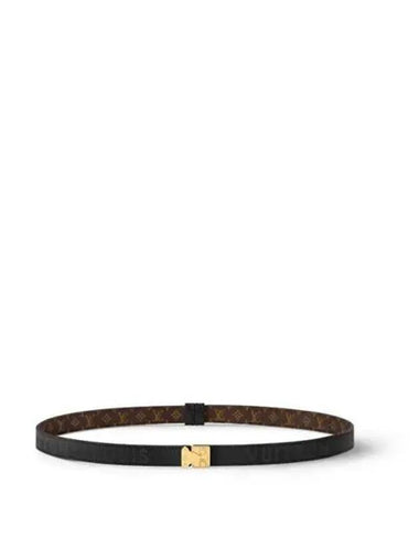 Serrures 20MM Leather Belt Black Brown - LOUIS VUITTON - BALAAN 1