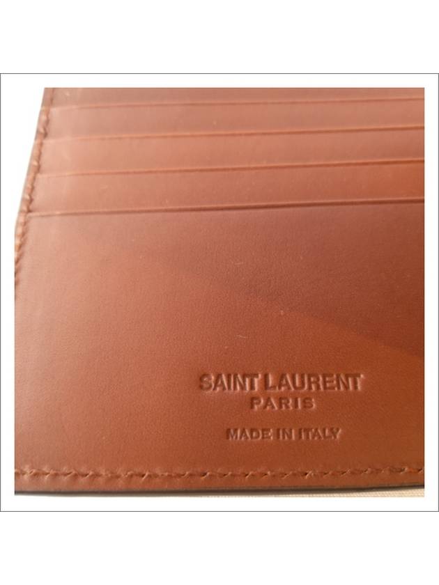 Monogram Canvas All Over Half Wallet Brown - SAINT LAURENT - BALAAN 7