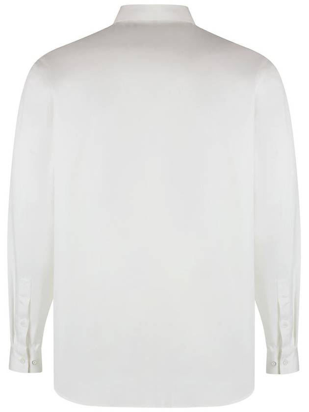 Logo Cotton Long Sleeve Shirt White - GUCCI - BALAAN 3