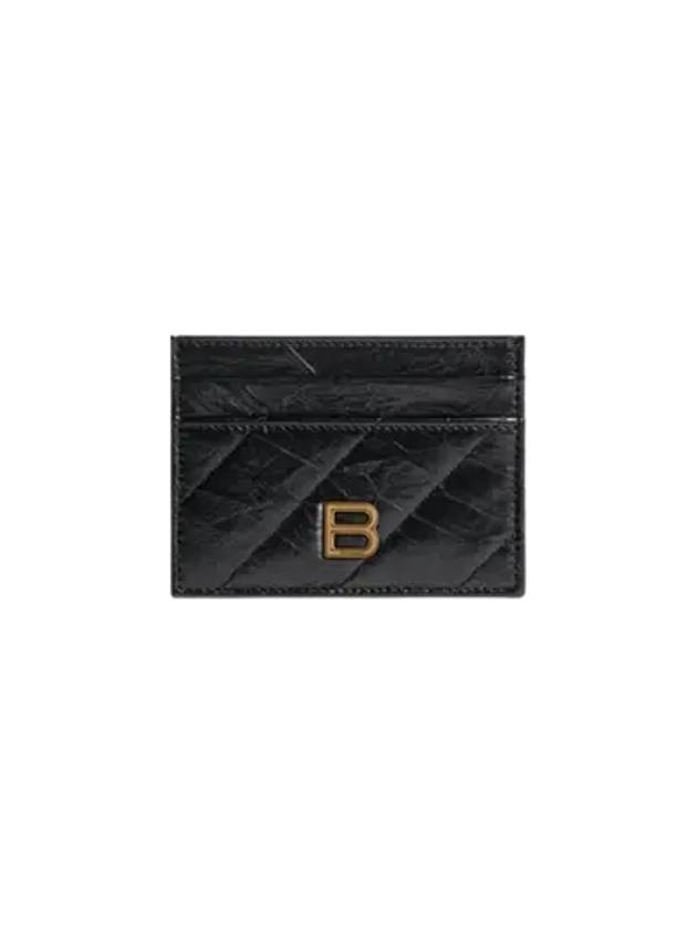 Crush Quilted Calfskin Card Wallet Black - BALENCIAGA - BALAAN 2