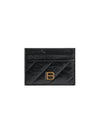 Crush Quilted Calfskin Card Wallet Black - BALENCIAGA - BALAAN 3