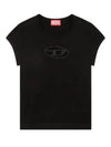 T Angie Peekaboo Logo Short Sleeve T-Shirt Black - DIESEL - BALAAN 2