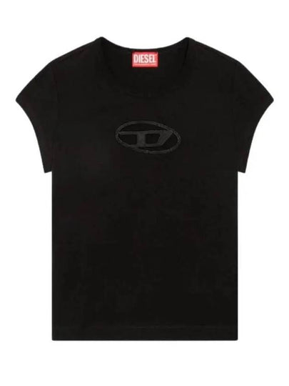 T Angie Peekaboo Logo Short Sleeve T-Shirt Black - DIESEL - BALAAN 2