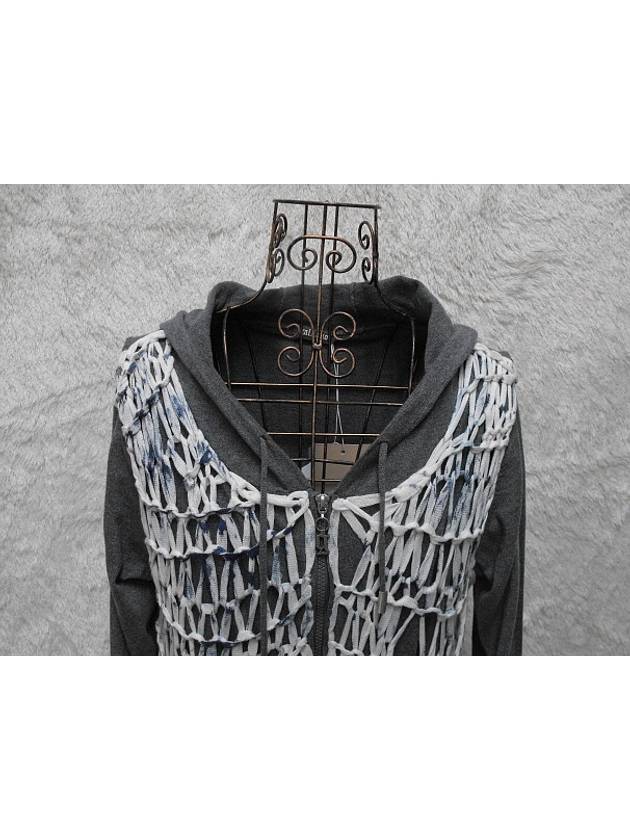 netting knit hood zip-up - JOHN GALLIANO - BALAAN 3