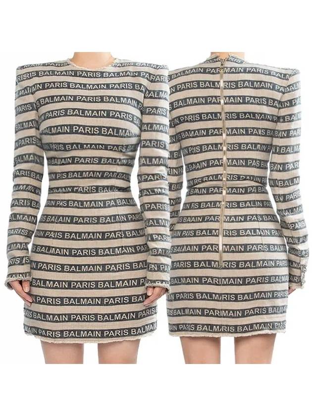 Logo cotton zipper dress RF16288 - BALMAIN - BALAAN 1