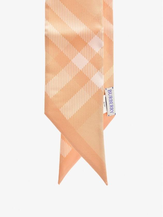 Check Skinny Silk Scarf Pink - BURBERRY - BALAAN 3