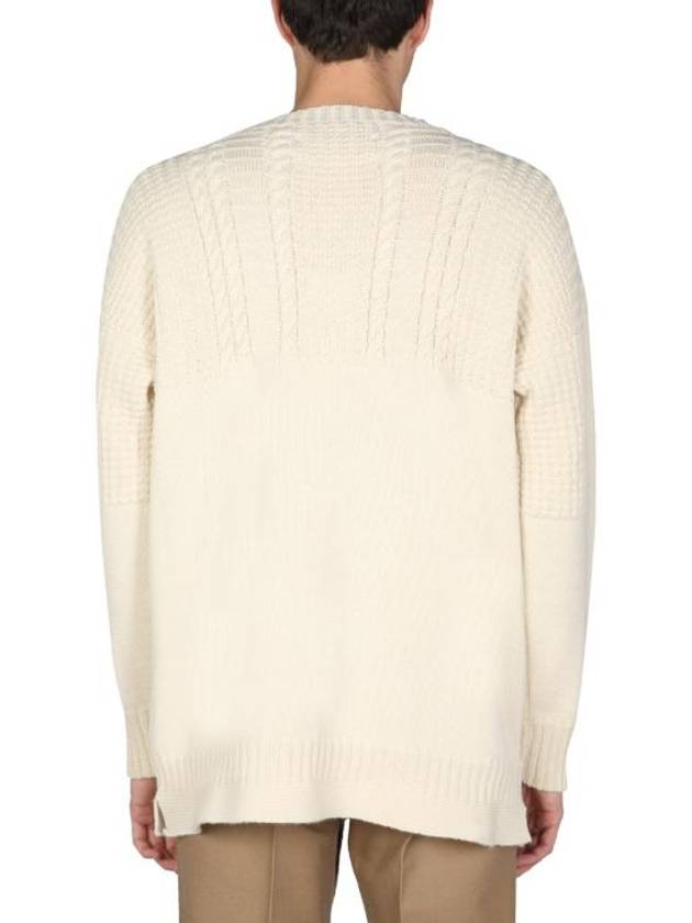 Crew Neck Cable Wool Knit Top Ivory - MAISON MARGIELA - BALAAN 3