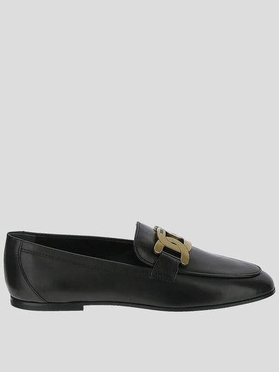 Kate Metal Logo Leather Loafers Black - TOD'S - BALAAN 2