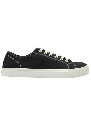 Tabi Cotton Low Top Sneakers Black - MAISON MARGIELA - BALAAN 1