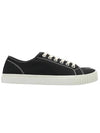 Tabi Cotton Low Top Sneakers Black - MAISON MARGIELA - BALAAN 1