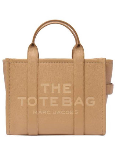 Logo Medium Leather Tote Bag Beige - MARC JACOBS - BALAAN 1