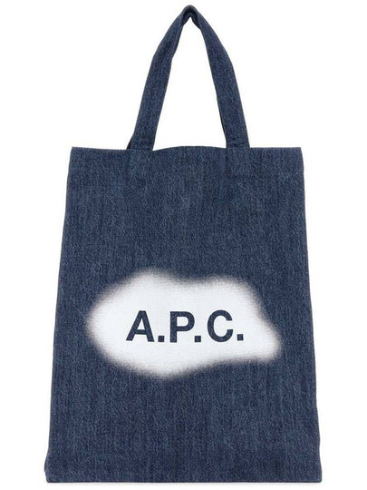 Logo Lou Mini Denim Tote Bag Indigo - A.P.C. - BALAAN 2