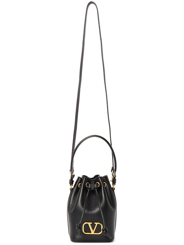 V Logo Signature Bucket Bag Black - VALENTINO - BALAAN 8