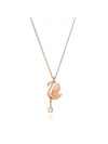 Iconic Swan Pendant Necklace Black Rose Gold - SWAROVSKI - BALAAN 5