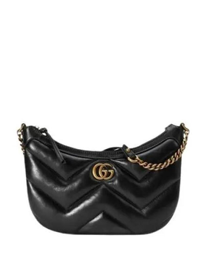 Marmont Small Leather Shoulder Bag Black - GUCCI - BALAAN 2