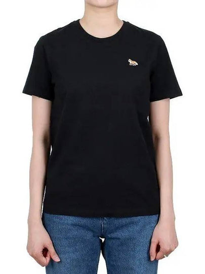 Baby Fox Patch Regular Short Sleeve T-Shirt Black - MAISON KITSUNE - BALAAN 2