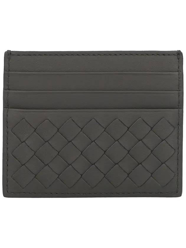 Intrecciato Weaving Card Wallet Grey - BOTTEGA VENETA - BALAAN 1