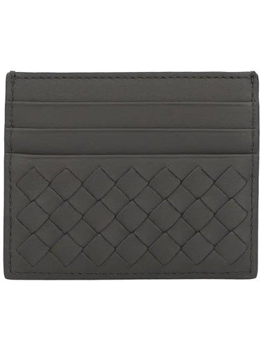 Intrecciato Weaving Card Wallet Grey - BOTTEGA VENETA - BALAAN 1