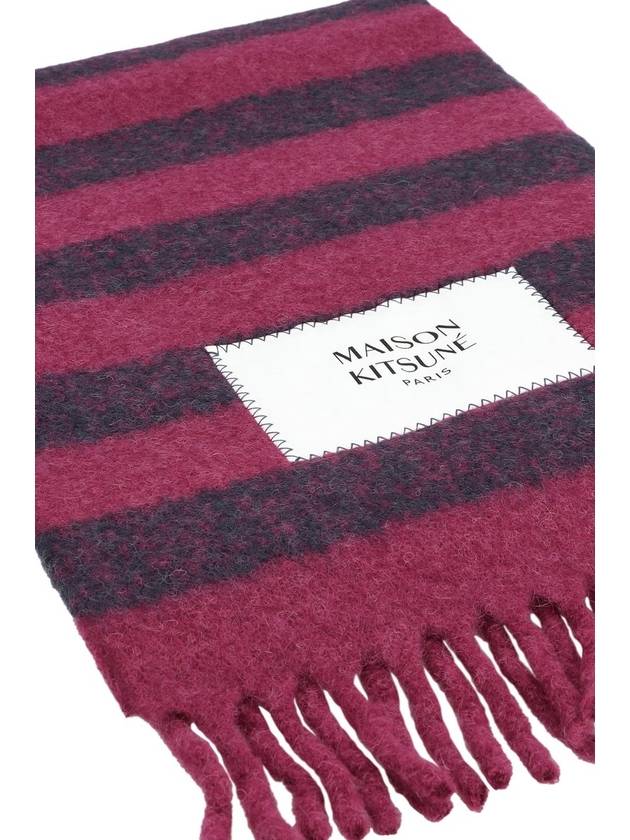 Rugby Stripe Muffler Red - MAISON KITSUNE - BALAAN 4