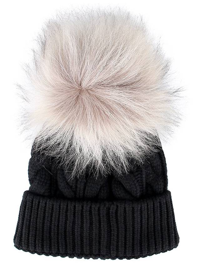 Pom Wool Cashmere Beanie 3B00011 A0069 999 - MONCLER - BALAAN 3