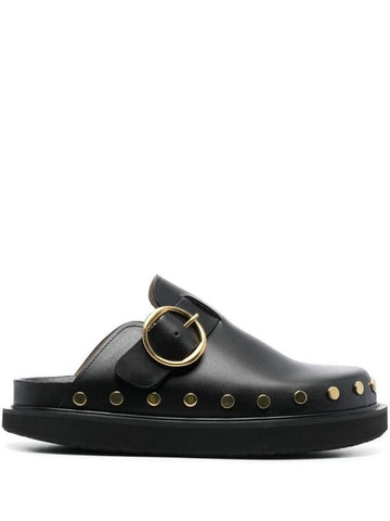 Studded Detail Leather Flat Mules ML0009FAA3B19S - ISABEL MARANT - BALAAN 1