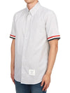 Men's Pincode Armband Short Sleeve Shirt Grey - THOM BROWNE - BALAAN 3