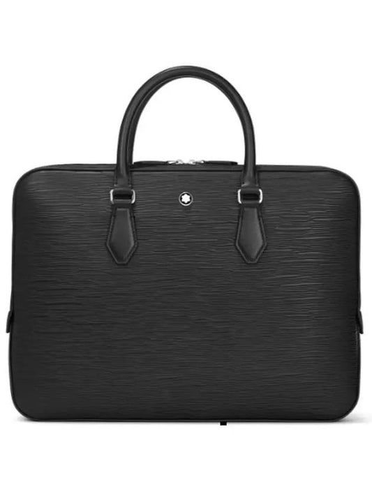 Meisterstuck Textured Leather Briefcase Black - MONTBLANC - BALAAN 2