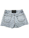 All-Over Logo Bite High Waist Denim Shorts Blue - ALEXANDER WANG - BALAAN 3