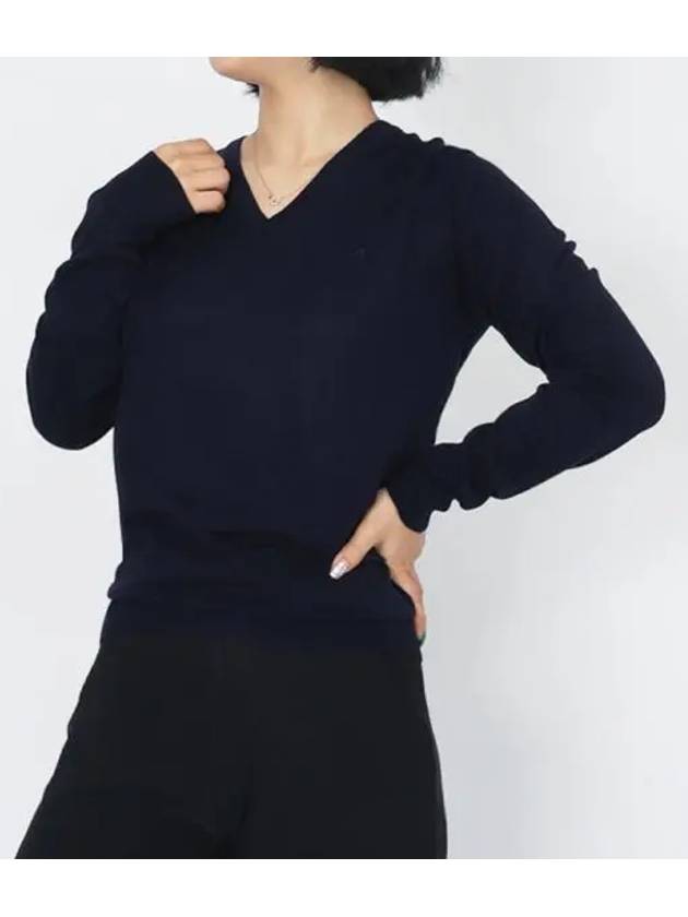 Women's Amaya V-Neck Sweater Navy - J.LINDEBERG - BALAAN 2