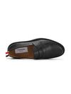 Pebble Grain Rubber Sole Penny Loafer Black - THOM BROWNE - BALAAN 4