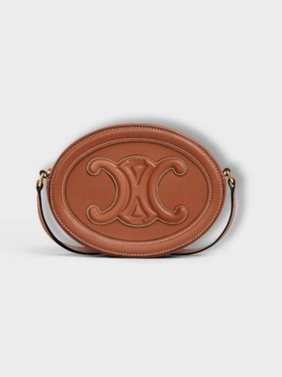 Oval Purse Smooth Calfskin Cross Bag Brown - CELINE - BALAAN 2