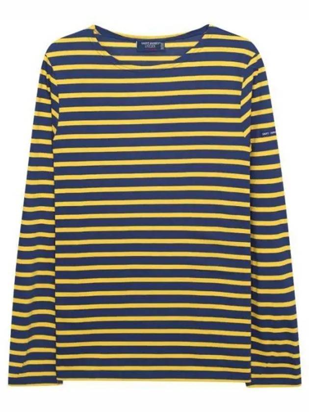 Minquiers Modern Stripe Long Sleeve T-Shirt Yellow - SAINT JAMES - BALAAN 1