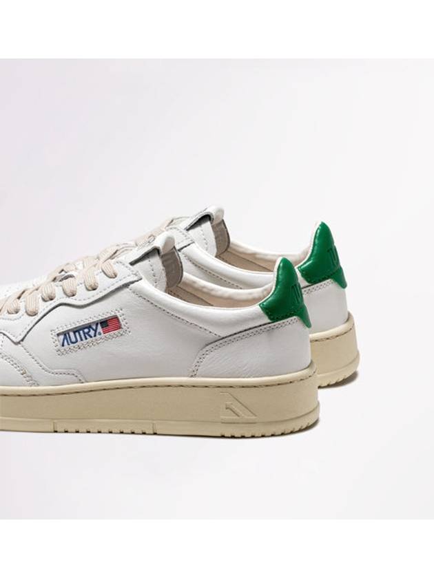 Medalist Green Tab Leather Low Top Sneakers White - AUTRY - BALAAN 3