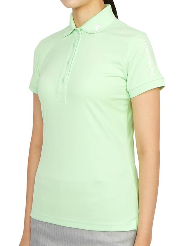 Tour Tech Short Sleeve Polo Shirt Patina Green - J.LINDEBERG - BALAAN 3