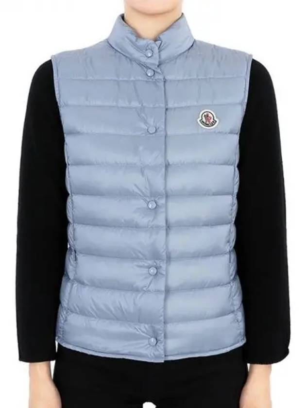 Liane Logo Patch Down Vest Light Blue - MONCLER - BALAAN 2